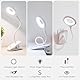 Klemmlampe, 20 LED Klemmlampe Bett mit 3 Helligkeitsstufen, 360° Flexibel Schwanenhals Leselampe Bett, Augenschonende Leselampe Klemme, USB Aufladbares Akku für Studieren Arbeiten