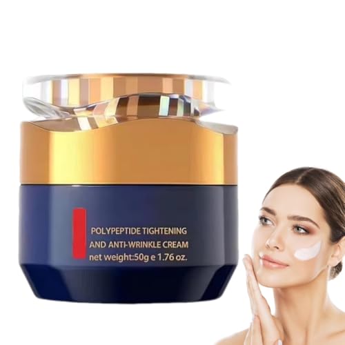 Crema hidratante antiarrugas, crema antiarrugas, crema reafirmante y antiarrugas con polipéptidos, facial hidratante de día y noche para mujeres y hombres (1 piezas)
