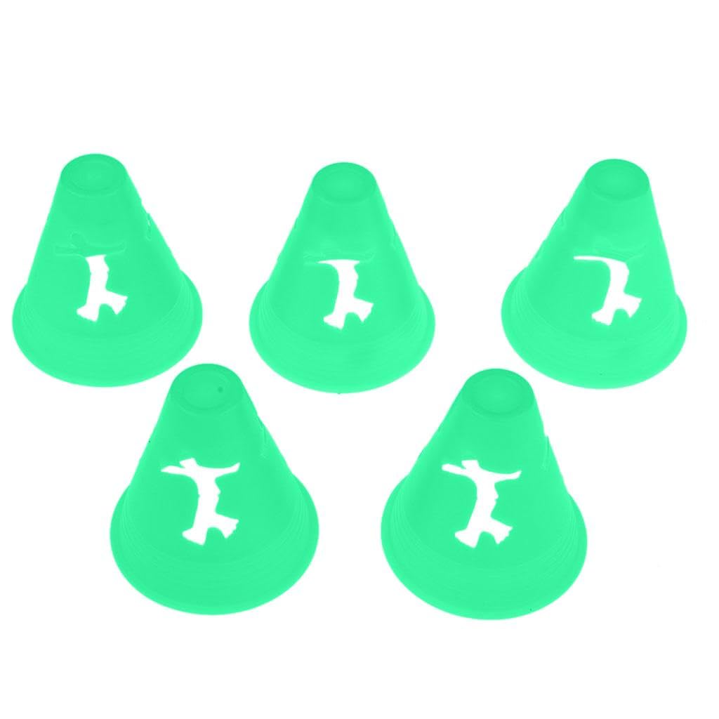 5Pcs Hollow-Out Slalom Cones for Slalom Skating Cone Skating - Green-image-15
