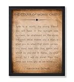 Poster Master The Count of Monte Cristo Poster - Life Is a Storm Print - Alexandre Dumas Art - Inspiring Gift for Men, Women - Motivational Wall Decor for Office, Living Room - 8x10 UNFRAMED Wall Art