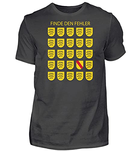 T-Shirt Haut de Gamme pour Homme Gris Medium Coton Premium Württemberg Schwaben