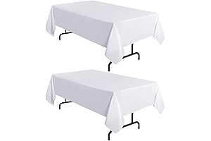 Sancua 6 Feet White Linen Tablecloths: Elegance for Your Tabletop