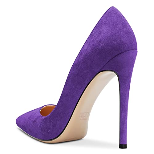 NobleOnly Women Stiletto High Heel Pointed Toe Pumps Slip-on Office Sexy Classic Shoes3