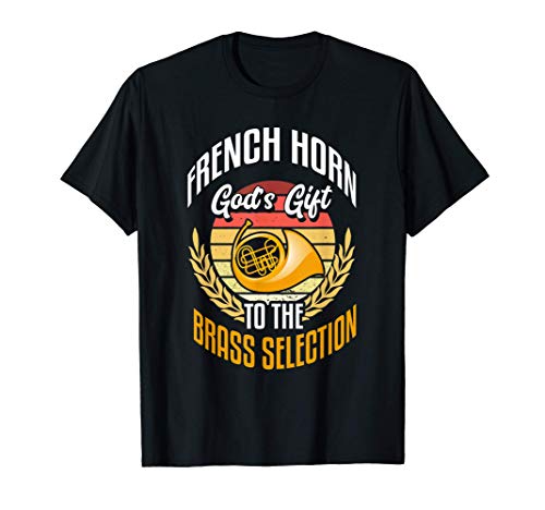 Vintage French Horn Brass Music Instrument Orchestra Player T-Shirt