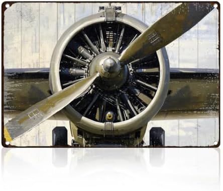 Doodlream Aircraft Propeller Tin Sign Retro Metal Wall Decor 20 x...
