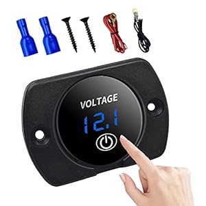 DC 12V 24V Auto Voltmeter LED Digitale Display Voltmeter Paneel Ronde Spanningsmeter Meter Waterdicht Tester met Touch…
