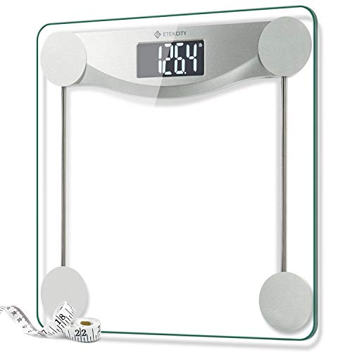 Etekcity Digital Body Weight Bathroom Scale with Step-On Technology, 440 Pounds, Body Tape