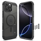 Spigen 【カメラコントロールカバー付き】iPhone 16 Pro Max ケース MagSafe対応 マグネット搭載 スタンド ボタン保護 埃防止 マット 耐衝撃 米軍MIL規格 タフ・アーマー（AI）T・マグフィット ACS09070 (フロスト・ブラック)