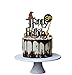 Wizard 9th Cake Topper, Boy and Girl 9 Happy Birthday Party Decoration - Black Glitter Paper