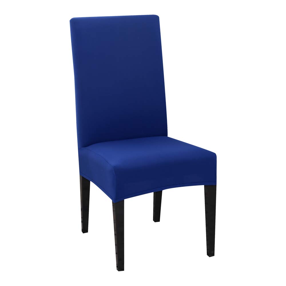 Housse de chaise stretch Spandex bleu sidéral lot de 6 pour salle à manger