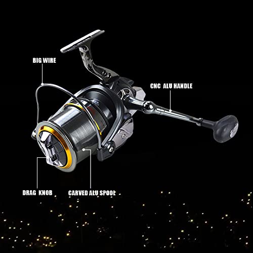 Image of Fishdrops Spinning Fishing Reels, 10+1BB Light Weight Surf Reel, 39.5 LBs Max Drag, Ultra Smooth Powerful, Size 10000 is Perfect for Saltwater Freshwater (Size 10000)