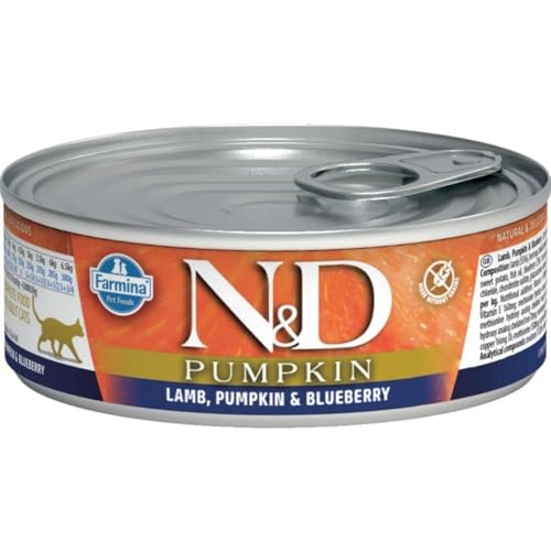 Produktbild von Farmina N&D Pumpkin Pastete Katzenfutter Lamm & Heidelbeere - 70 g