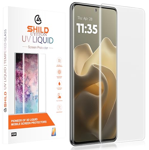 Image of 4youquality (1 Pack UV Tempered Glass for Motorola Edge 60 Fusion | 3D Curved Edge UV Glue Full Screen Protector | Full HD Clarity | 9H Hardness | Fingerprint Sensor Compatible | Easy Installation