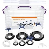 Fuziddn Pet Veterinary Anesthesia Mask Set - 6 Full Sizes Set
