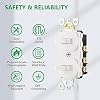 Wengart Double Toggle Light Switch,15 Amp AC120 Volt,Residential Grade Electrical Wall Switch,Great for Home, Office & Kitchen, White,ETL Listed #2