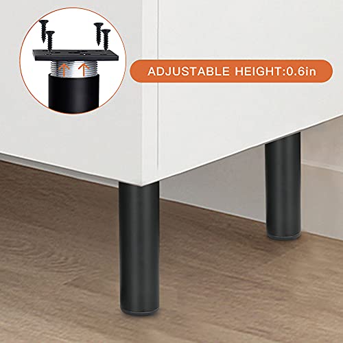 4 Piece Stainless Steel Furniture Legs, Milkary 8 Inch Height Adjustable Thickened Metal Cabinet Desk Leg Replacement Legs With Screws For Table Chair Sofa Bed #TOP5