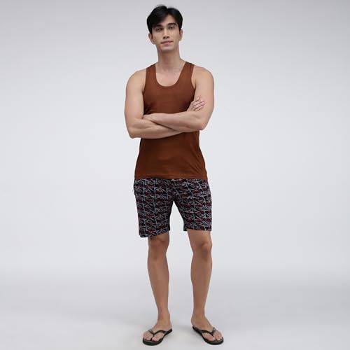 Image of Amul Comfy Men's Bermuda Shorts | Adjustable Drawstring for Better Waist Fit | Comfortable Casual Shorts | Breathable Summer Wear | Pack of 1 | Color May Vary