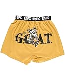 Lazy One Funny Animal Boxers, Novelty Boxer Shorts, Humorous Underwear, Gag Gifts for Men (The G.O.A.T., MEDIUM)