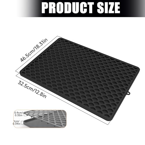 Tapis de litière double couche lavable et accessoire pliable pour chat
