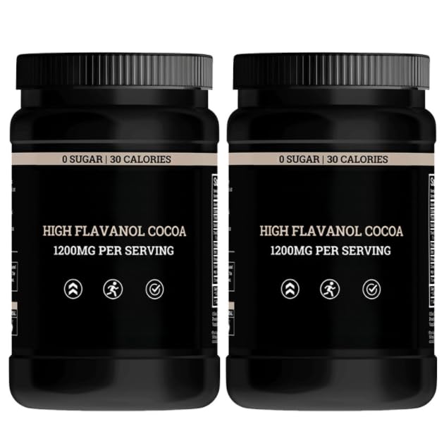 2PCS Polvere di Cacao – Supporta Circolazione, Energia & Benessere Generale – Vegano, Senza Glutine