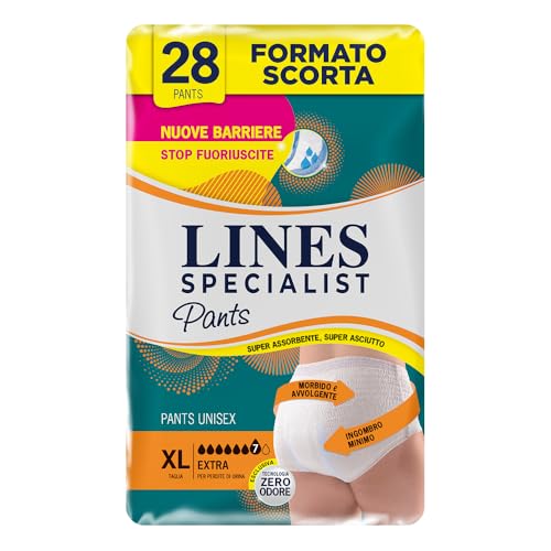 Lines Specialist Pants Extra Unisex, Mutande Assorbenti per Incontinenza Donna