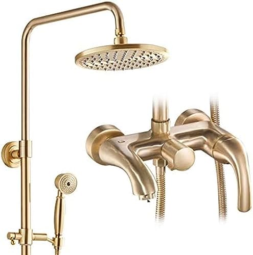 Robinetterie douche or brossé anti-calcaire pour rénovation de salle de bain