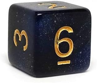 Miniatura 3 de Stardust - Juego de dados poliédricos de plástico para juegos de mesa y RPG (Midnight Blue Stardust)