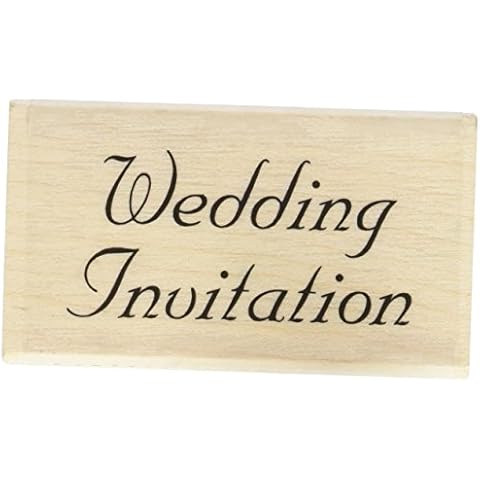 Art Stamps FL32 22 x 47 mm Wedding Invitation Fun Stamp, Black Cover