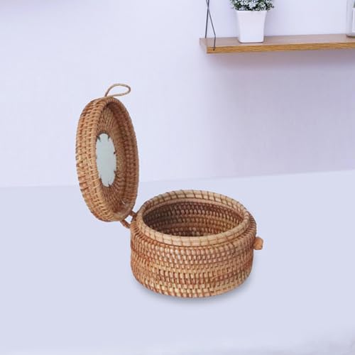 Boîte de rangement pour thé kaki avec couvercle imperméable de table