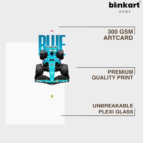Image of BLINKART Scuderia Ferrari SF-23 CarFramed Posters Gift Items Boys Room Wall Decoration Bedroom Office Studio Synthetic Wood Frame & Acrylic Glass Ready to Hang - 12x8 Inch, (A4 Size) - CAR-256