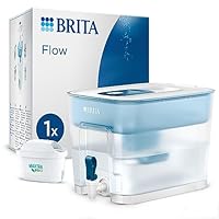 BRITA Dispenser filtrante acqua Flow (8.5L) incl. 1 x filtro MAXTRA PRO All-in-1 che riduce cloro,...