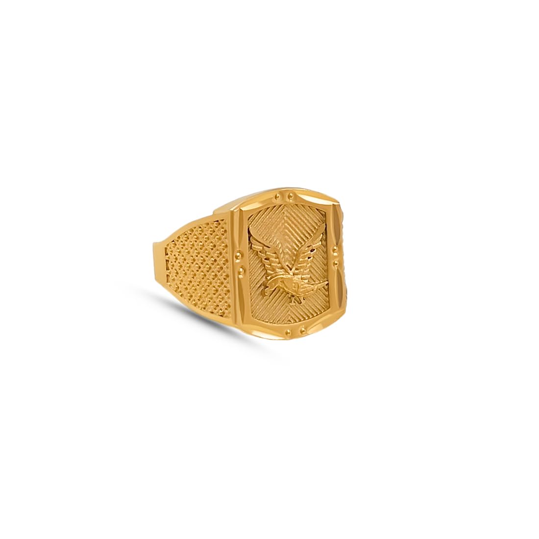 Gold-Plated Brass Eagle Emblem Ring for Men and Boys-image-31