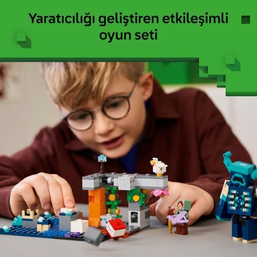 LEGO Minecraft Bekçi Karşılaşması 21274 - Video Oyunu Seven 7 Yaş ve Üzeri Çocuklar için Minecraft Temalı Koleksiyonluk Yaratıcı Oyuncak Yapım seti, Doğum Günü Hediyesi (238 Parça) - Görsel 7