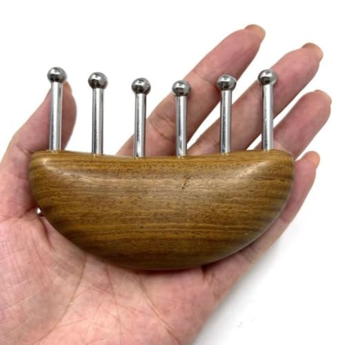 Peine masaje Gua Sha de mano: cepillo versátil y ergonómico para cuidado capilar 4
