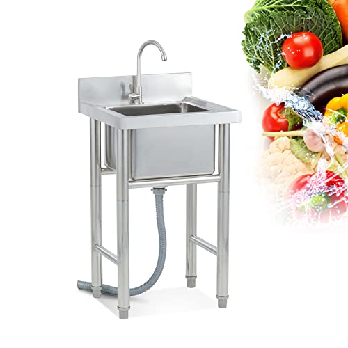 Évier de cuisine en acier 304 pour préparer les grands repas de famille