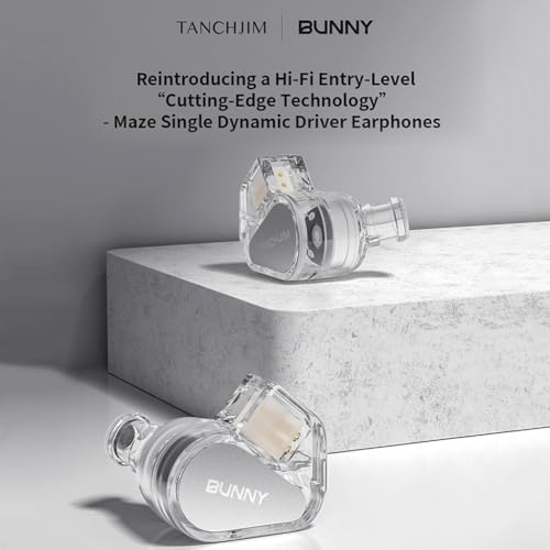 Image of TANCHJIM Bunny in-Ear Monitor with mic Earphone, Dual-Chamber Dynamic Driver HiFi Earphone Clear Sound & Deep Bass, Oxygen-Free Copper Cable with HD Microphone for Gamers and Audio Enthusiast