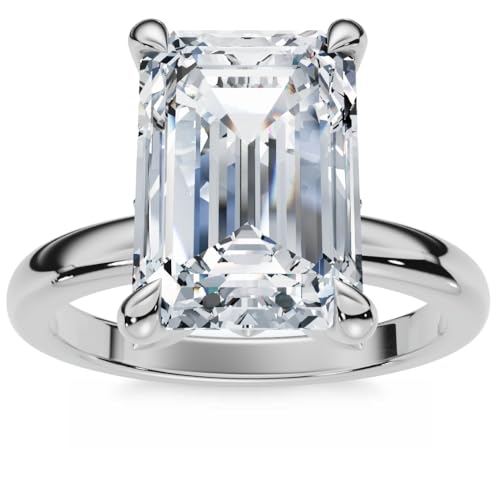 Pompeii 2.05Ct Emerald Cut Certified Diamond Hidden Petal Engagement Ring Gold Lab Grown (E/F,VS1)