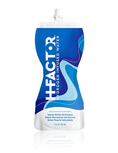 H Factor Hydrogen Water - Pure Hydrogen Infused Drinking Water for Natural Pre Or Post Workout Recovery, Molecular Hydrogen Supports Athletic Performance, Delivers Antioxidants, 11 Ounce, pack of 12