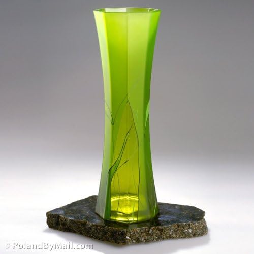 Glass Vase - Luscious Lime Series, 16 inches Tall