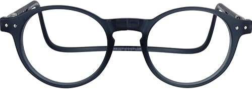 Miniatura 2 de Clic Anteojos de lectura magnéticos para hombres o mujeres, para computadora, Brooklyn (S-M, Gris mate oscuro, 1.25 de aumento)