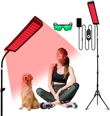 Red Light Therapy for Body and Face, cabpay Red Infrared Light Therapy Lamp with Stand Led 660nm Red Light-Therapy& 850nm Infrared Light Device for Face Knee Body, Skin Care at Home