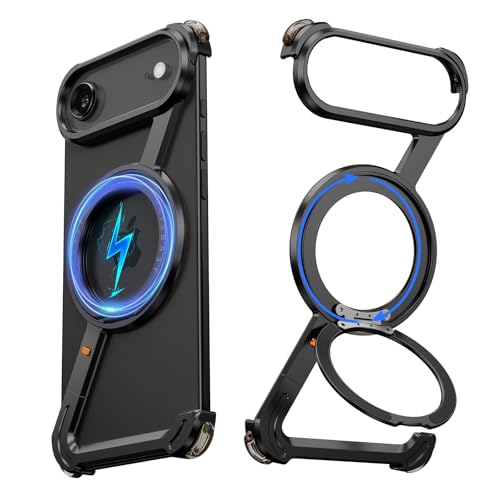 Coque iPhone 17 Air antichocs en aluminium noir pour éviter la surchauffe du téléphone