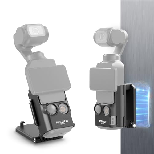 Image of Neewer Magnetic Mount Stand Compatible with DJI Osmo Pocket 3, 180 Adjustable Lightweight Mini Camera Holder, Multifunctional Accessories Expansion Adapter Bracket for Pocket 3 Battery Handle, AC015