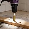 Countersink Drill Bit Set 6Pcs Titanium Coated Chamfer Bits with Hex Shank, 90-Degree 5-Flute Woodworking Metal Drilling Tool Kit for DIY Furniture Repair, Imperial Sizes 1/4 to 3/4 Inch