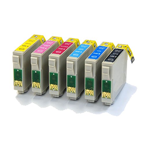 Kit di 6 Cartucce Compatibili con Epson T0801