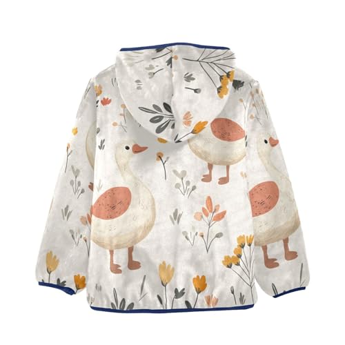 Goose Girls Fleece Jacket Girls Fall Jacket Girls Zip Up Hoodie Girls Sherpa Jacket 2-10T2