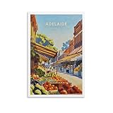 PPNVMKX Adelaide Australien Vintage-Reiseposter, 30 x 45 