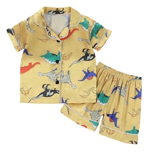 Dinosaurier Kinderpyjama Set weichem Mischgewebe gemütliche...
