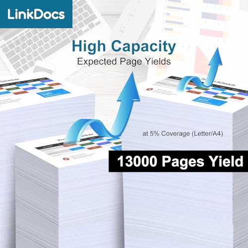 Image of LinkDocs 212X Black Toner Cartridge (with New Chip) Remanufactured Replacement for HP 212X BK W2120X Used with HP Color Enterprise M554dn M555dn M555x MFP M578dn M578f M578z Flow MFP M578c Printer