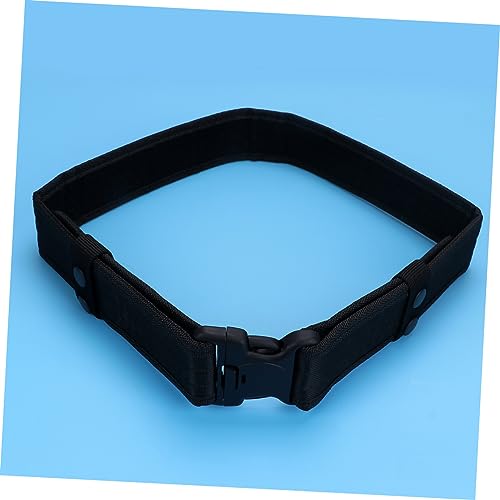 1pc Men's Canvas Outdoor Belt Plastic Buckle Lightweight Waistband for Sports Hunting Riding and Casual Wear Black2